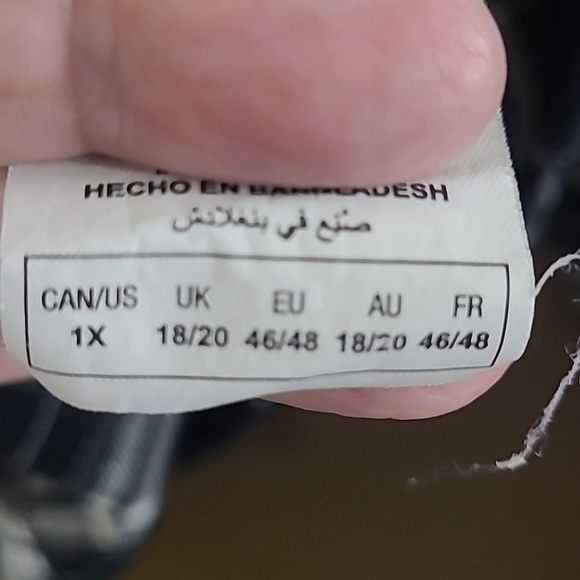 + D/c Jeans Penningtons black white plaid roll tab sleeves shirt - Picture 7 of 7